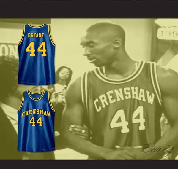 Bryant 44 Crenshaw High School Blue Basketball Jersey - Image 5