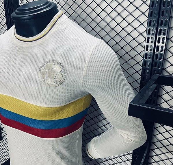 Player Version 2024 Colombia White 100Th Anniversary Long Sleeve Jersey - Image 4