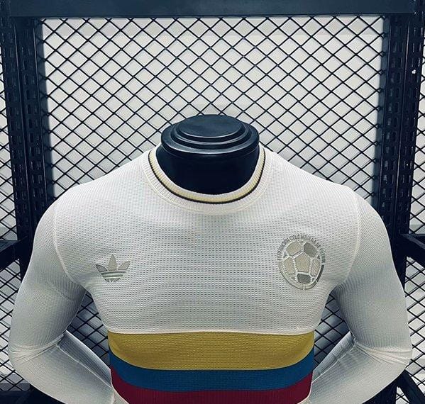 Player Version 2024 Colombia White 100Th Anniversary Long Sleeve Jersey - Image 7