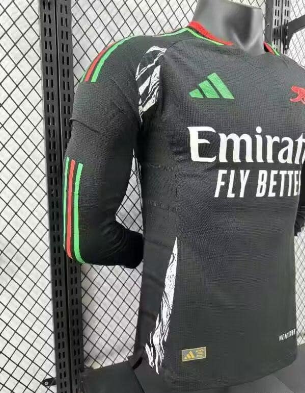 Player Version 24/25 Arsenal Away Black Long Sleeve Jersey - Image 3