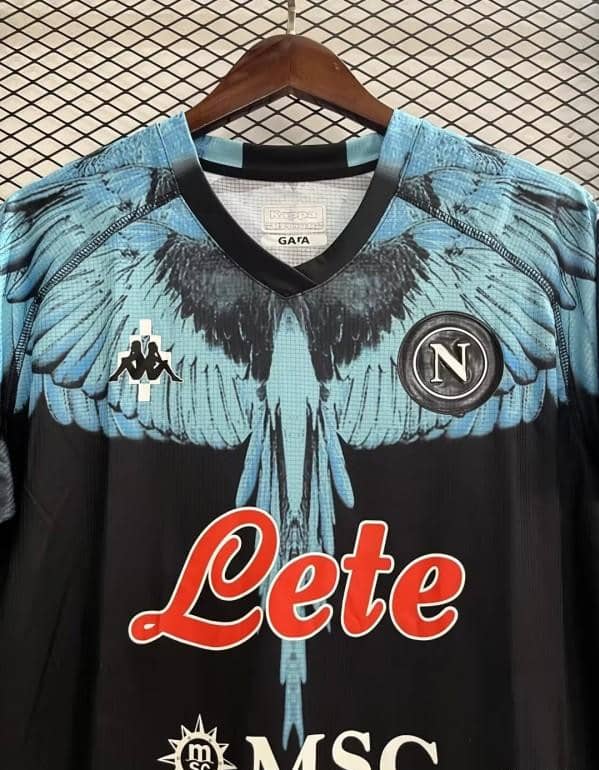 20/21 Kappa X Marcelo Burlon Napoli Black Jersey - Image 4