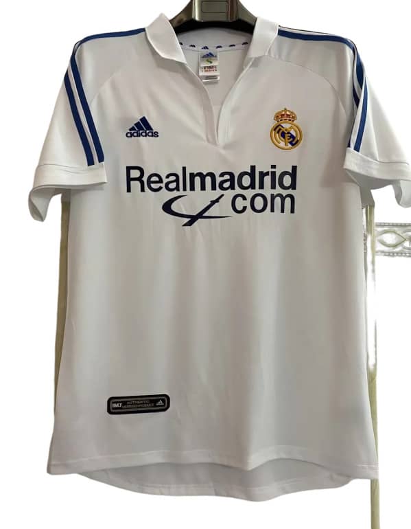 Retro 01/02 Real Madrid Home Jersey League Version With Sponsor - Image 8