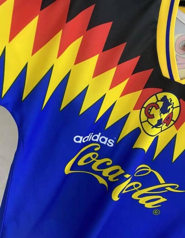 Retro 94/95 Club America Away Blue Jersey - Image 2