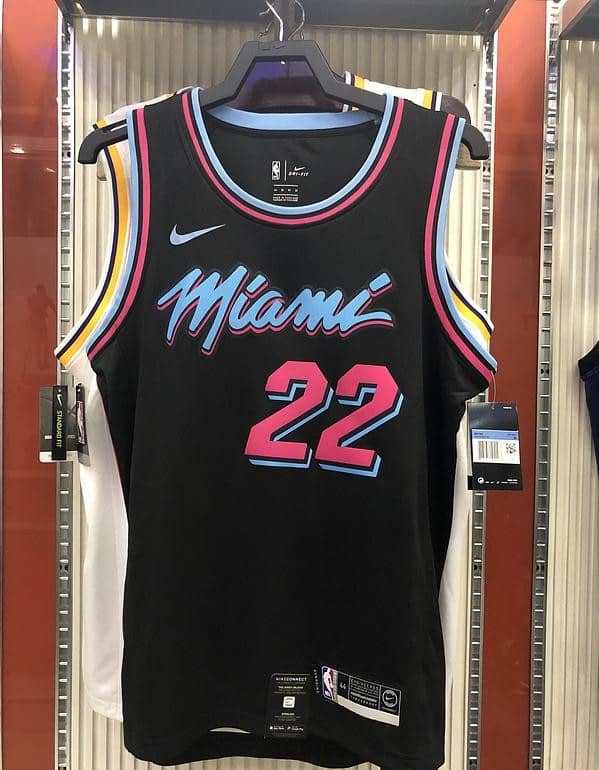 2019-20 NBA Heat Pressed Men's Black Miami Heat #22 Jimmy Butler City Edition Jersey - Image 6