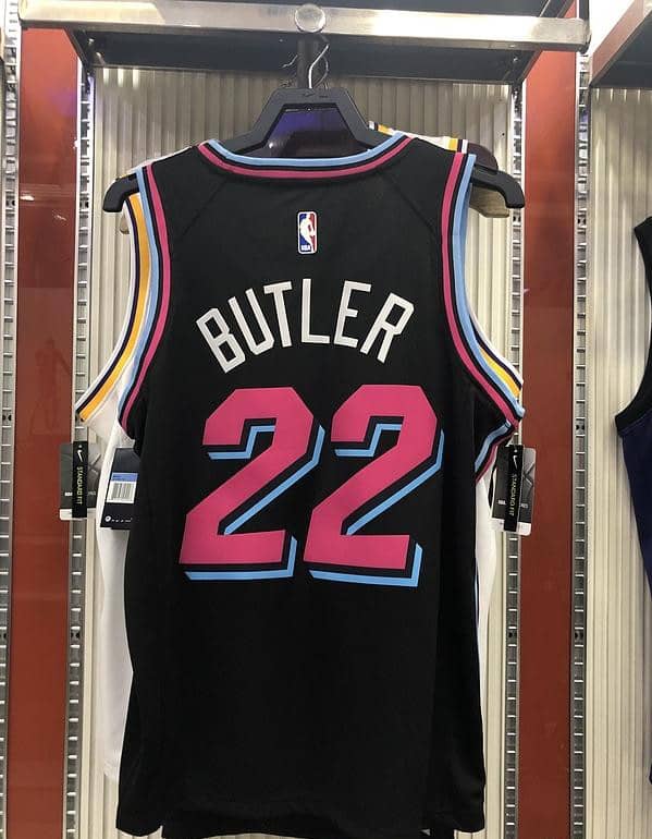 2019-20 NBA Heat Pressed Men's Black Miami Heat #22 Jimmy Butler City Edition Jersey - Image 10