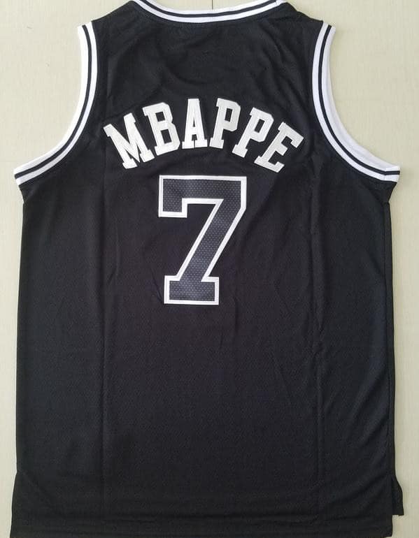 PSG Kylian Mbappé Black Basketball Jerseys - Image 4