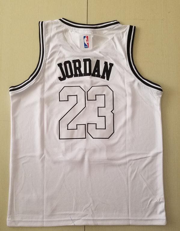 PSG Michael Jordan White Basketball Jerseys - Image 3