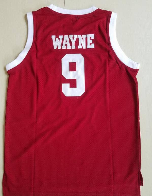 Dwayne Wayne 9 Hillman College Maroon Basketball Jersey with Eagle Patch - Image 3
