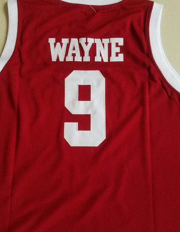 Dwayne Wayne 9 Hillman College Maroon Basketball Jersey with Eagle Patch - Image 4