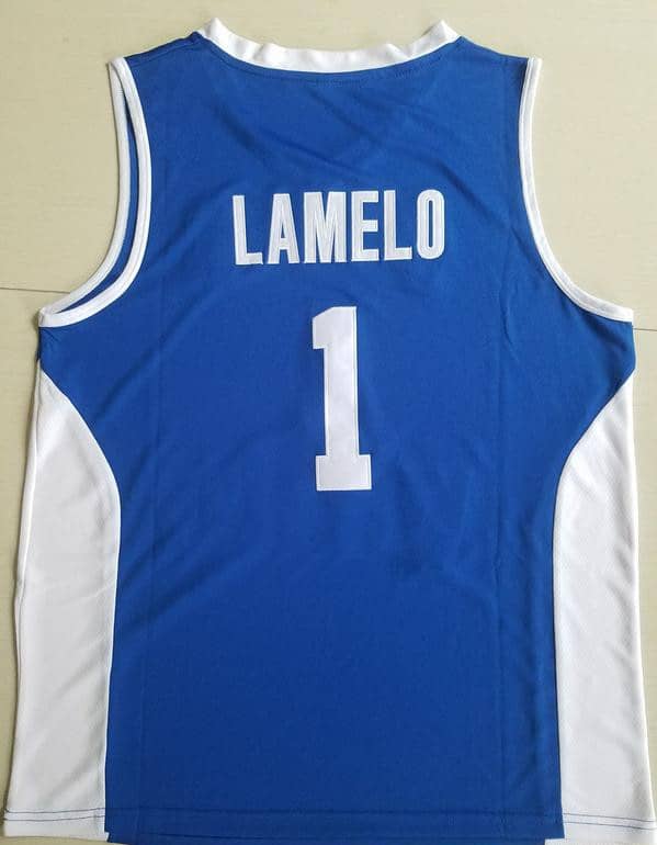 Lamelo Ball 1 Lithuania Vytautas Blue Basketball Jersey - Image 3