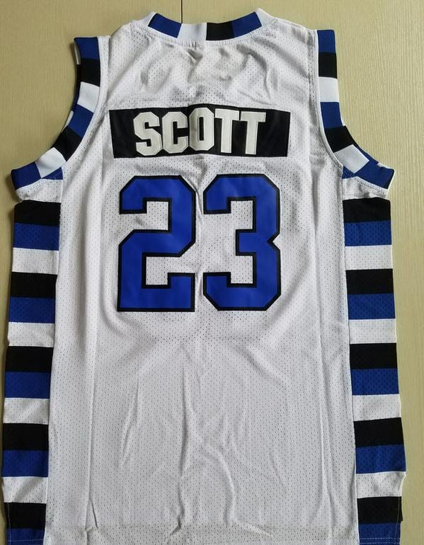 Nathan Scott 23 One Tree Hill Ravens White Basketball Jersey - Image 3