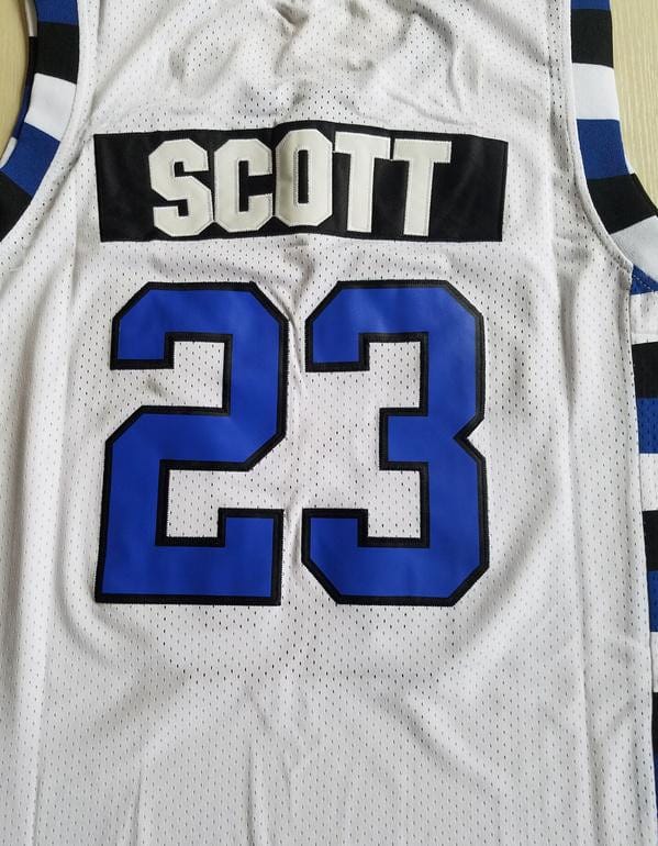 Nathan Scott 23 One Tree Hill Ravens White Basketball Jersey - Image 4