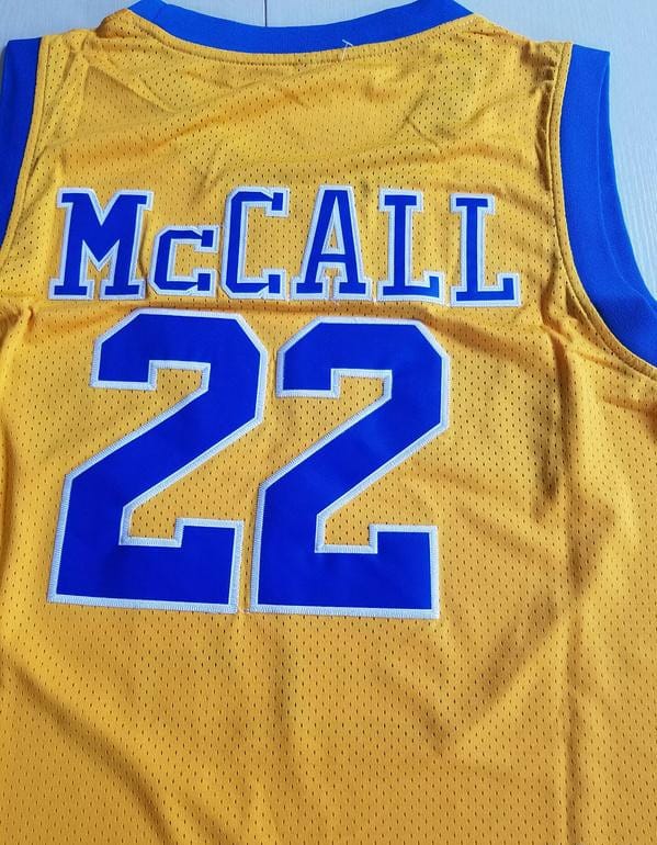 Quincy McCall 22 Crenshaw High School Yellow Basketball Jersey Love and Basketball - Image 2