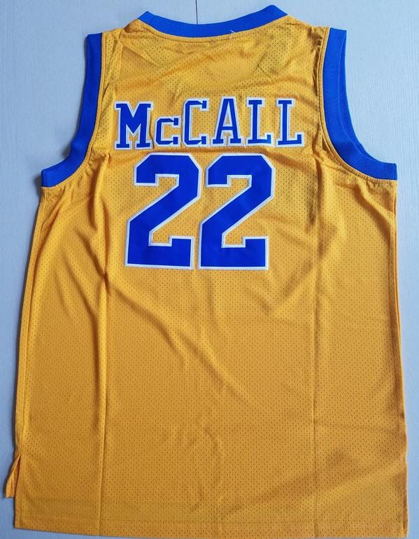 Quincy McCall 22 Crenshaw High School Yellow Basketball Jersey Love and Basketball - Image 3