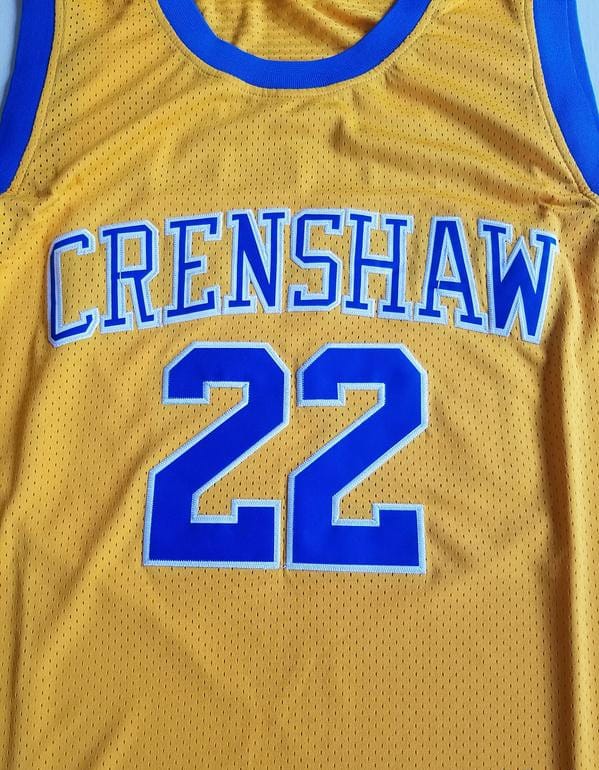Quincy McCall 22 Crenshaw High School Yellow Basketball Jersey Love and Basketball - Image 4