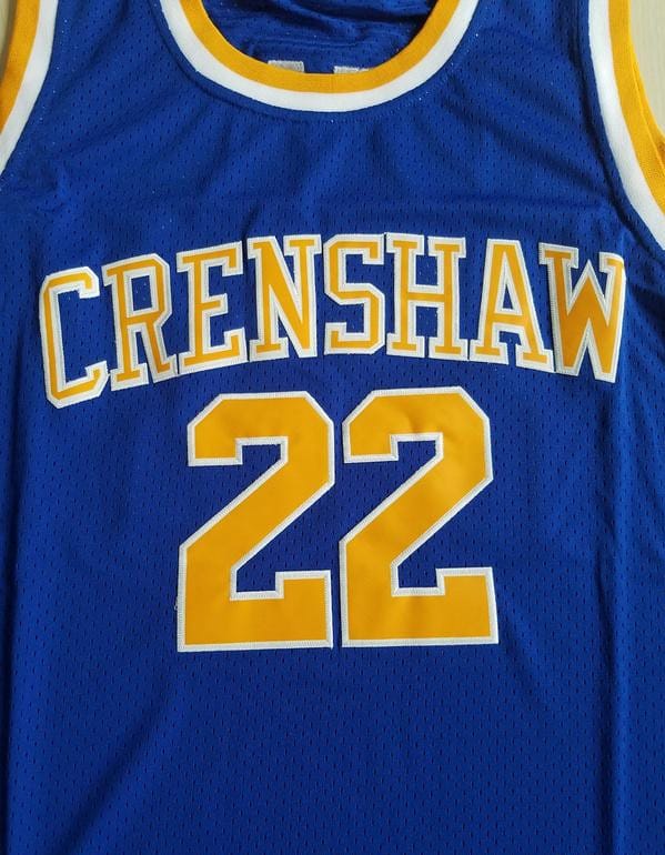 Quincy McCall 22 Crenshaw High School Blue Basketball Jersey Love and Basketball - Image 2