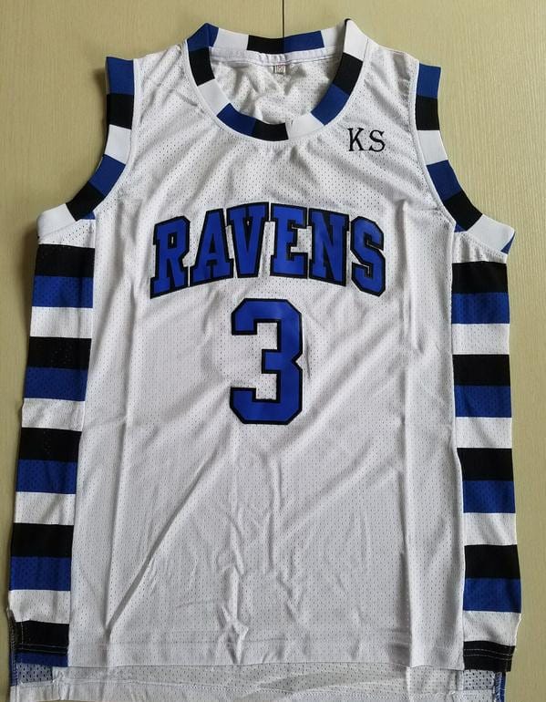 Antwon Skills Taylor 3 One Tree Hill Ravens White Basketball Jersey
