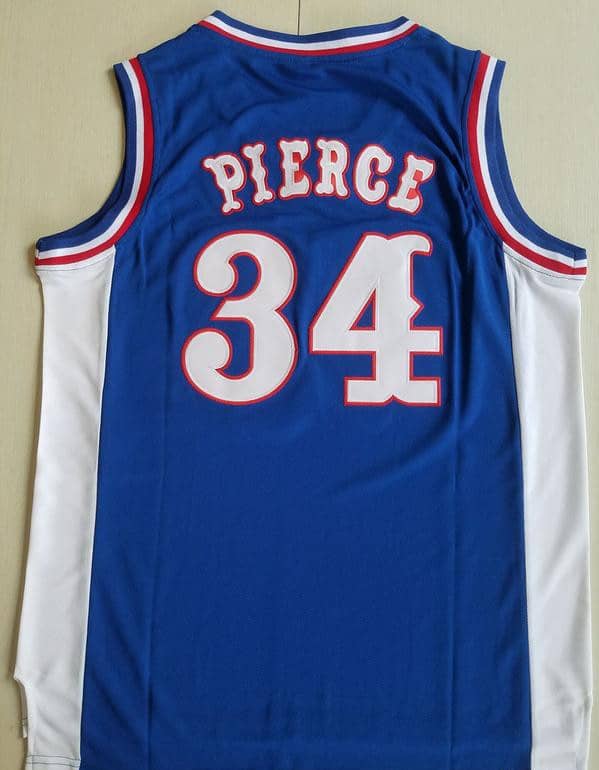 Paul Pierce 34 Kansas College Blue Basketball Jersey - Image 4