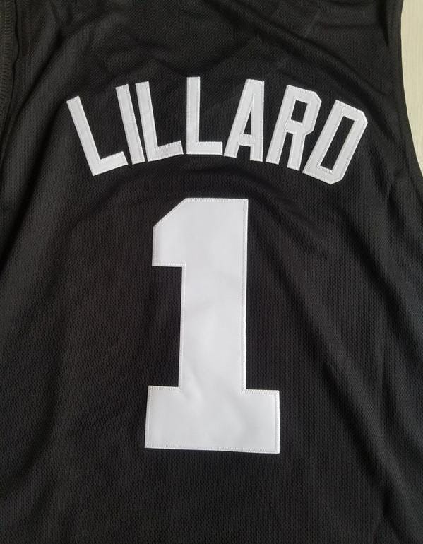 Damian Lillard 1 Weber State College Black Basketball Jersey - Image 2