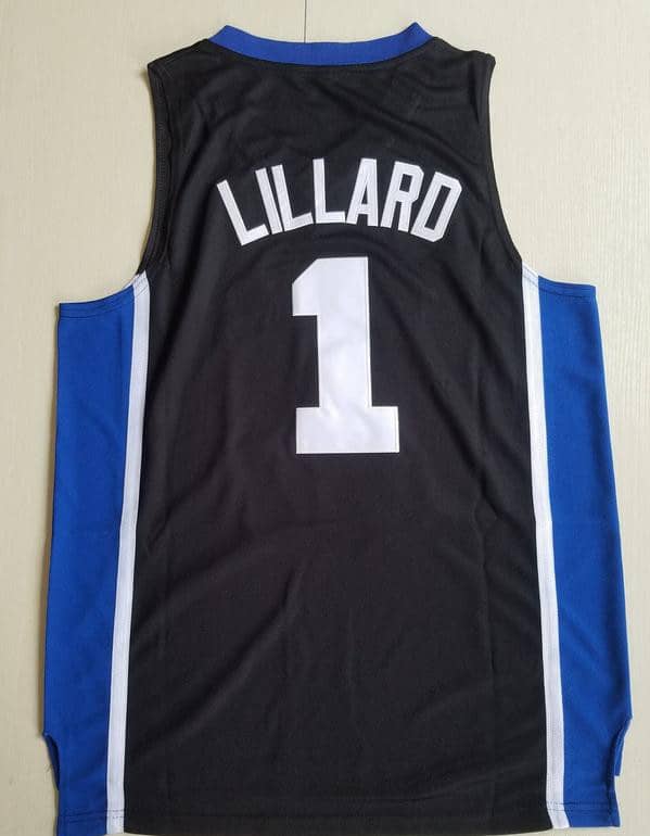 Damian Lillard 1 Weber State College Black Basketball Jersey - Image 3