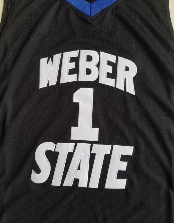 Damian Lillard 1 Weber State College Black Basketball Jersey - Image 4