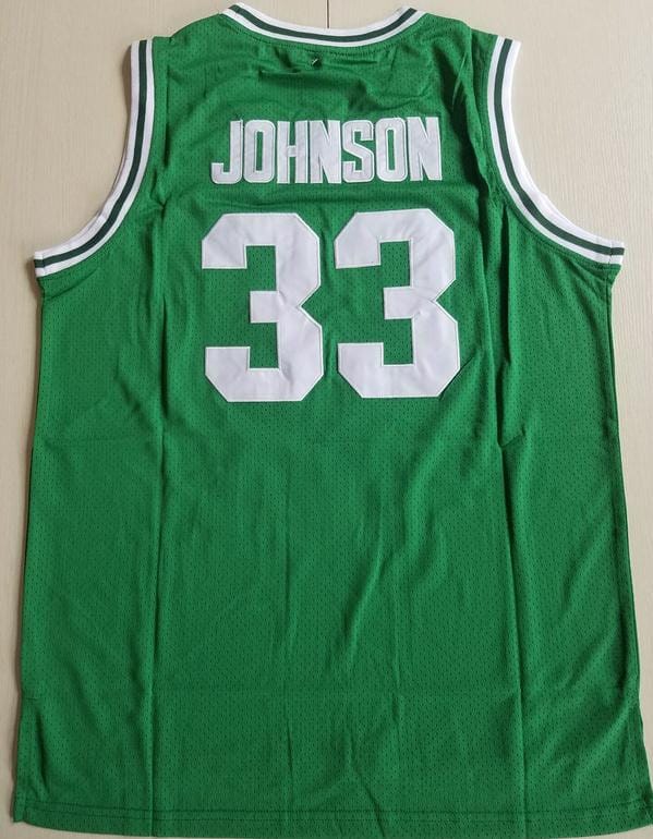 Magic Johnson 33 Michigan State College Green Basketball Jersey - Image 4