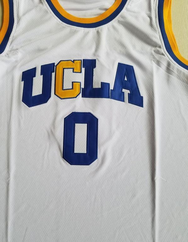 Russell Westbrook 0 UCLA College White Basketball Jersey - Image 2