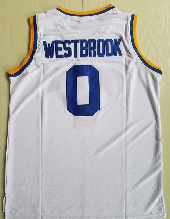 Russell Westbrook 0 UCLA College White Basketball Jersey - Image 3