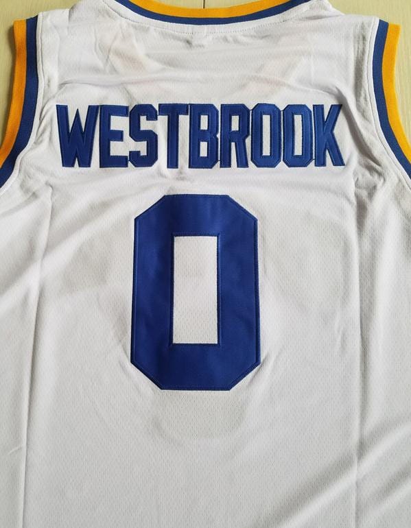 Russell Westbrook 0 UCLA College White Basketball Jersey - Image 4