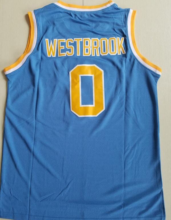 Russell Westbrook 0 UCLA College Light Blue Basketball Jersey - Image 2