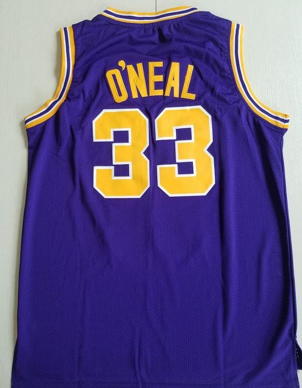 Shaquille O'Neal 33 LSU College Purple Basketball Jersey - Image 2