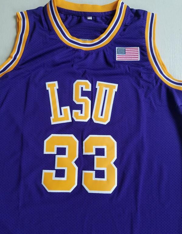Shaquille O'Neal 33 LSU College Purple Basketball Jersey - Image 3