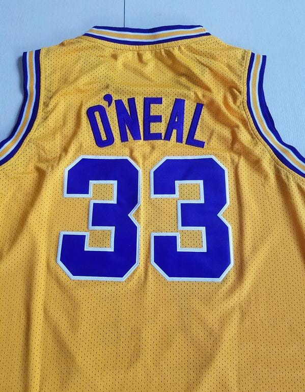 Shaquille O'Neal 33 LSU College Yellow Basketball Jersey - Image 2