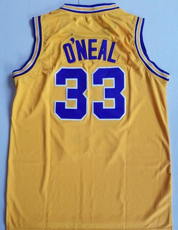 Shaquille O'Neal 33 LSU College Yellow Basketball Jersey - Image 4