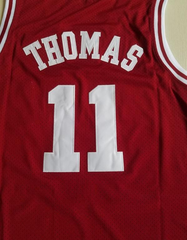 Isiah Thomas 11 Indiana College Crimson Basketball Jersey - Image 4