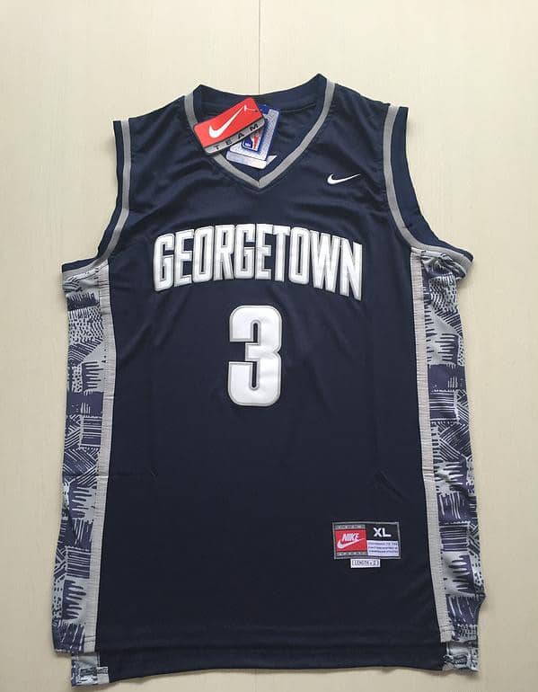 Allen Iverson 3 Hoyas College Black Basketball Jersey