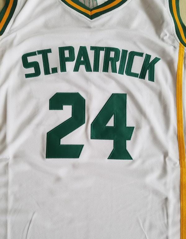 Kyrie Irving 24 St. Patrick High School White Basketball Jersey - Image 3