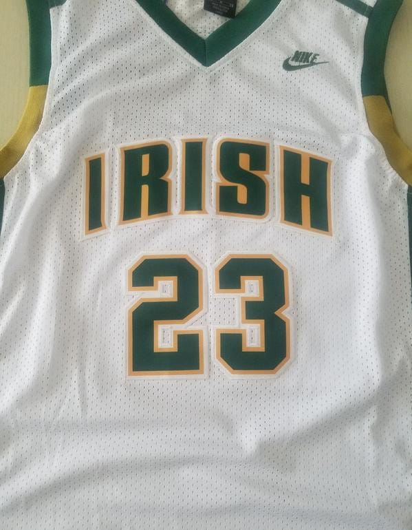 LeBron James 23 Irish High School White Basketball Jersey - Image 2