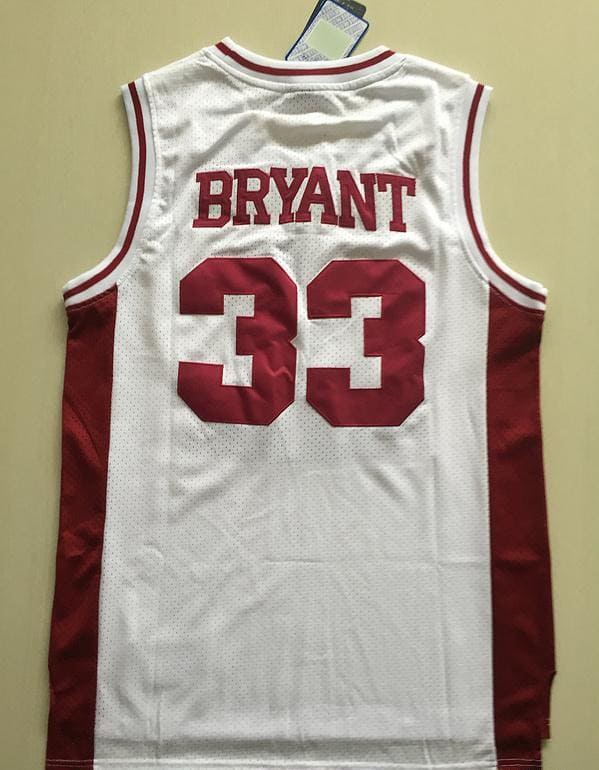 Kobe Bryant 33 Lower Merion High School White Basketball Jersey - Image 5