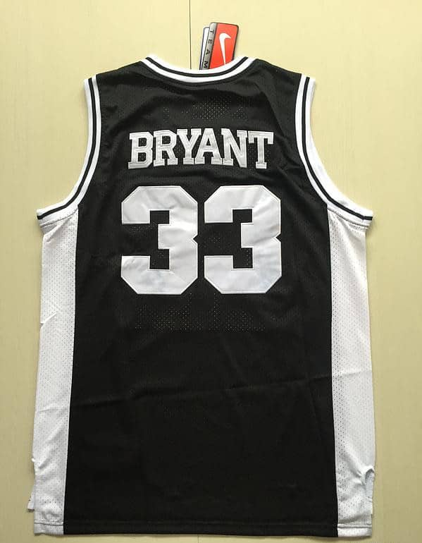 Kobe Bryant 33 Lower Merion High School Black Basketball Jersey - Image 4