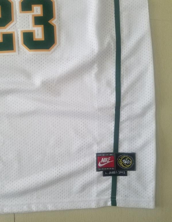 LeBron James 23 Irish High School White Basketball Jersey - Image 3