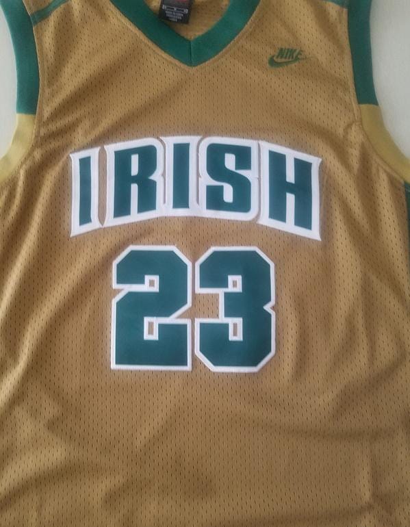 LeBron James 23 Irish High School Yellow Basketball Jersey - Image 2