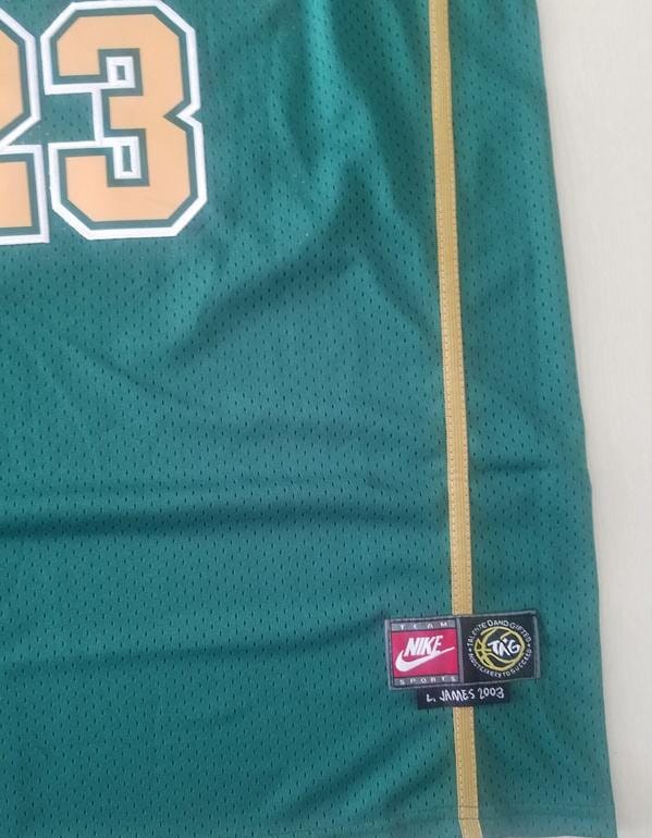 LeBron James 23 Irish High School Green Basketball Jersey - Image 2