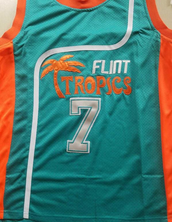 Flint Tropics 7 Coffee Black Basketball Jersey Semi Pro Team New - Image 3
