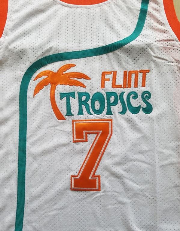 Flint Tropics 7 Coffee Black Basketball Jersey Semi Pro Team New - Image 3
