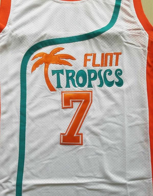 Flint Tropics 7 Coffee Black Basketball Jersey Semi Pro Team New - Image 5