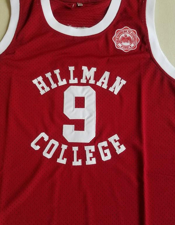 Dwayne Wayne 9 Hillman College Maroon Basketball Jersey with Eagle Patch - Image 2