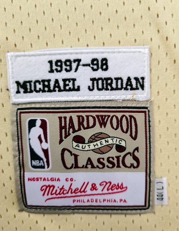 Men's Michael Jordan Golden Retro Classic Team Jersey - Image 6