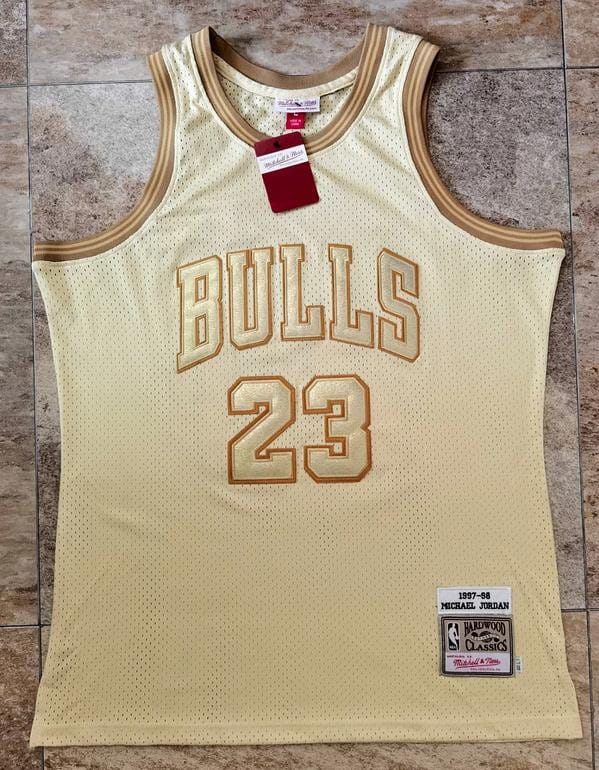 Men's Michael Jordan Golden Retro Classic Team Jersey - Image 2