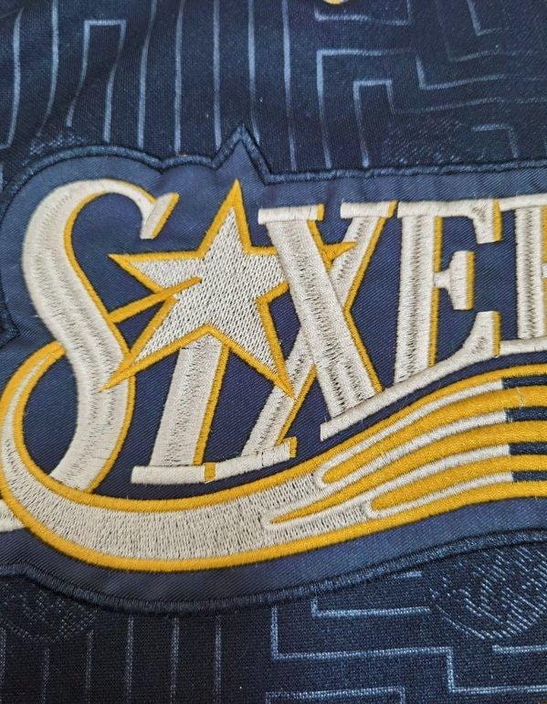Men's Allen Iverson Black Retro Classic Team Jersey - Image 6